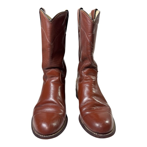 J. Chisholm Vintage Cognac Leather Western Cowgirl BootsWomens 7